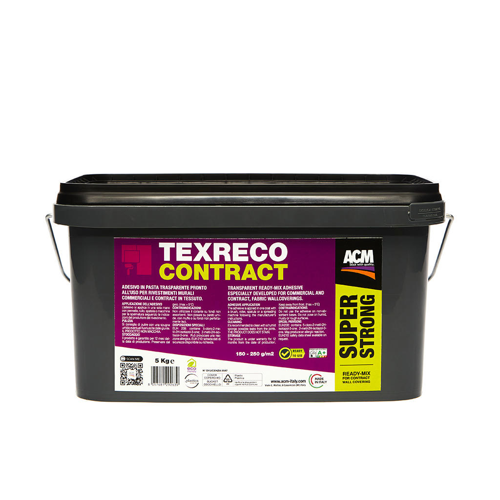 Adeziv tapet TEXRECO CONTRACT SUPER STRONG 5 kg - Gata preparat, potrivit pentru tapet din fibra de sticla, tapet greu si textil