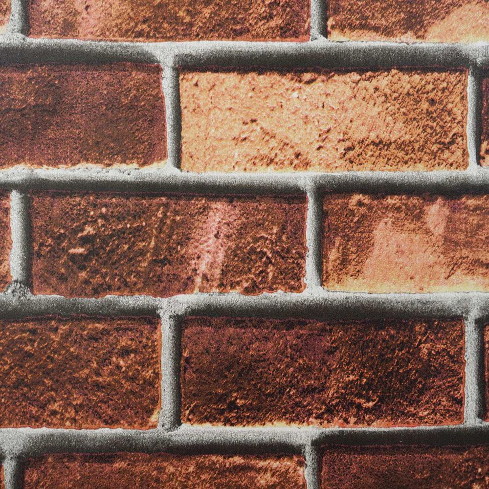 Autocolant decorativ pentru mobila si perete model caramida maro 45cm x 5m