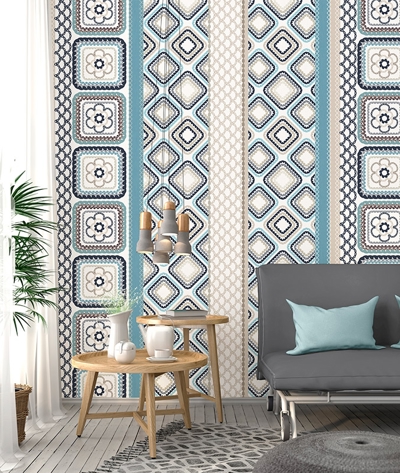 Fototapet floral, geometric colectia Colorful