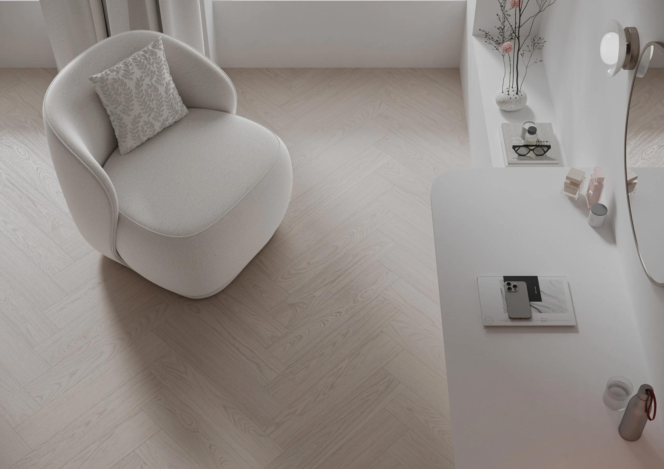 Pardoseala SPC Silk Oak Herringbone Large Barlinek