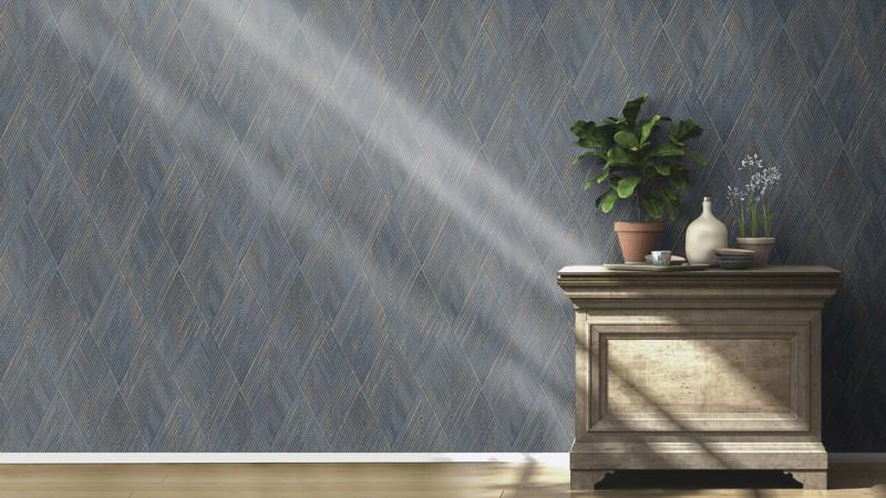 Tapet Rasch colectia Perfecto VI model geometric argintiu cod 844146