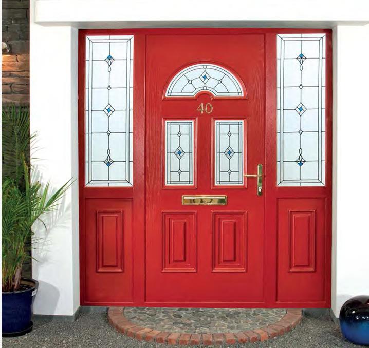 Usa intrare Palladio Sunbeam 2 rosu TG36 satinat